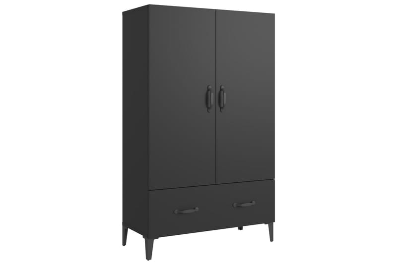 beBasic Highboard svart 70x31x115 cm konstruert tre - Svart - Oppbevaring - Skap - Oppbevaringsskap