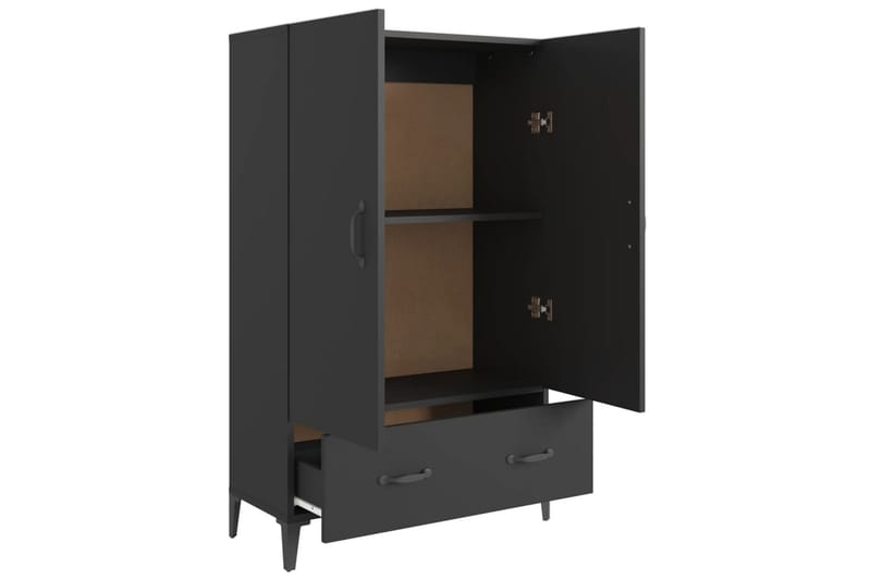 beBasic Highboard svart 70x31x115 cm konstruert tre - Svart - Oppbevaring - Skap - Oppbevaringsskap