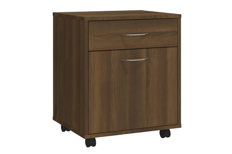 beBasic Rulleskap brun eik 45x38x54 cm konstruert tre - Brun - Oppbevaring - Skap - Oppbevaringsskap