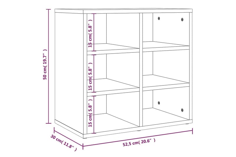 beBasic Skoskap 2 stk brun eik 52,5x30x50 cm - Brun - Oppbevaring - Skooppbevaring - Skoskap