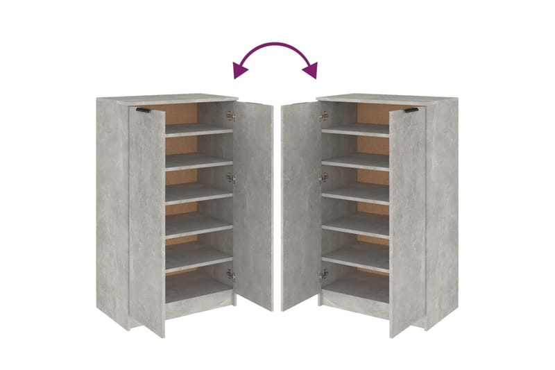 beBasic Skoskap betonggrå 59x35x100 cm konstruert tre - GrÃ¥ - Oppbevaring - Skooppbevaring - Skoskap