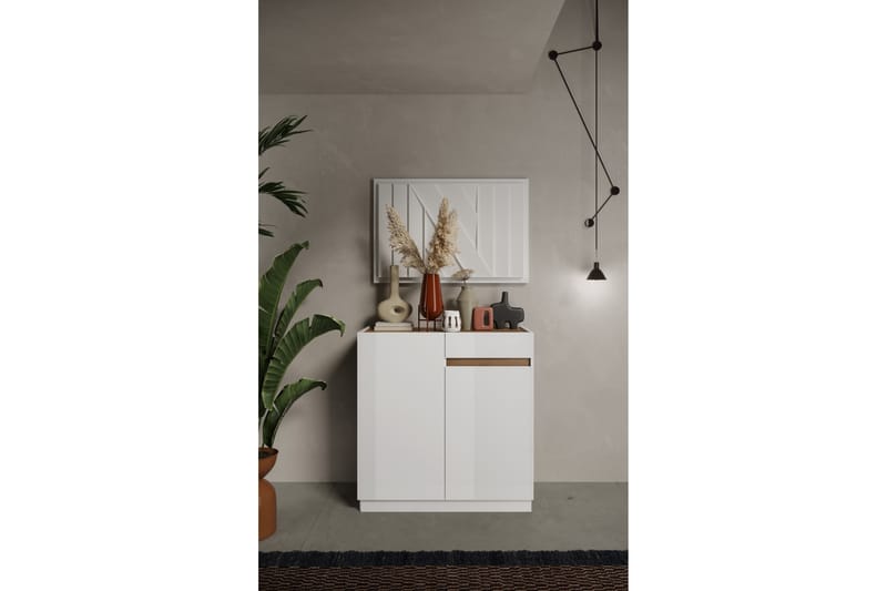 Fantasy Highboard 105x107 cm - Hvit - Oppbevaring - Skap - Oppbevaringsskap