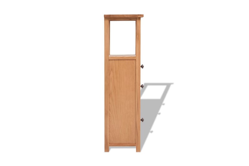 Hjørneskap 26x26x94 cm heltre eik - Brun - Oppbevaring - Skap - Hjørneskap