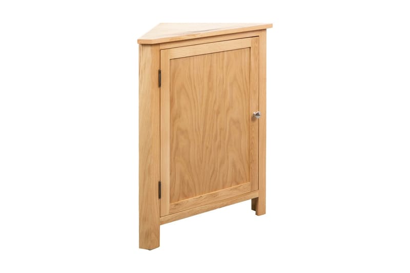 Hjørneskap 59x36x80 cm heltre eik - Brun|Beige - Oppbevaring - Skap - Hjørneskap