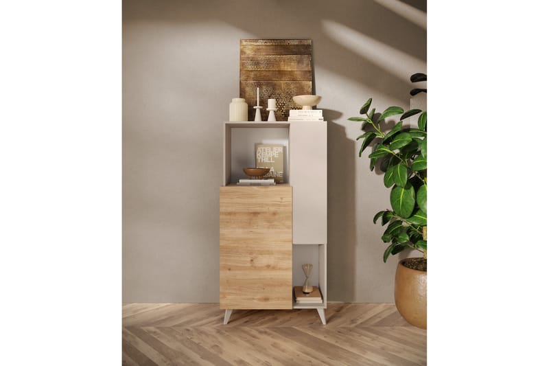 Monaco Highboard 81x154 cm - Messing - Oppbevaring - Skap - Oppbevaringsskap