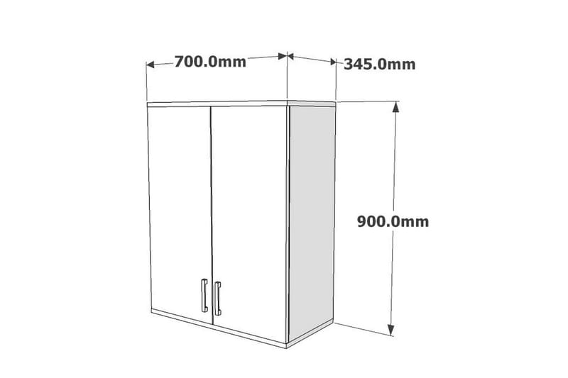 Baderomskap Goughnour 70 cm - Hvit - Oppbevaring - Skap - Oppbevaringsskap