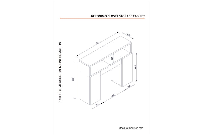 Baderomsskap Doerhoff 76 cm - Hvit - Oppbevaring - Skap - Oppbevaringsskap