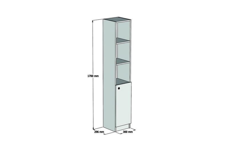 Baderomsskap Dukart 170 cm - Blå - Oppbevaring - Skap - Oppbevaringsskap