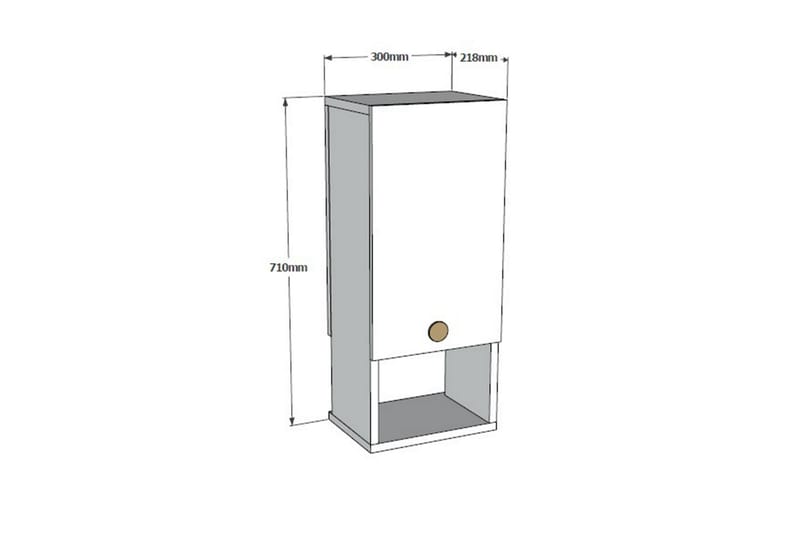 Baderomsskap Vention 71 cm - Blå - Oppbevaring - Skap - Oppbevaringsskap