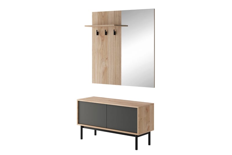 Garderobe Basic 39x104 cm - Grafitt - Oppbevaring - Skap - Oppbevaringsskap