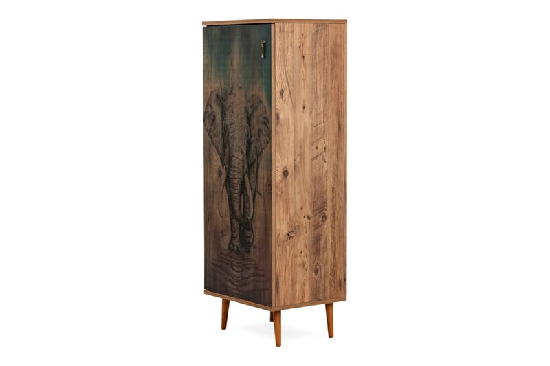 Highboard 38x50 cm - Natur/Flerfarget - Oppbevaring - Skap - Oppbevaringsskap