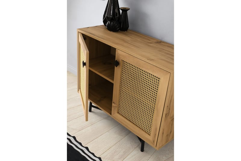 Highboard 40x100 cm - Natur/Svart - Oppbevaring - Skap - Oppbevaringsskap