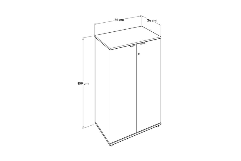 Highboard 72x109 cm - Natur - Oppbevaring - Skap - Oppbevaringsskap