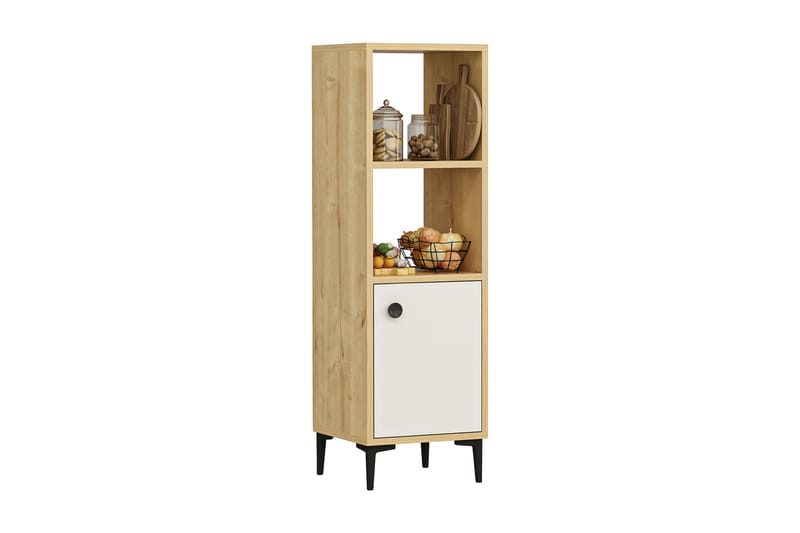 Highboard Alonea 39x35 cm - Blå / Natur / Hvit - Oppbevaring - Skap - Oppbevaringsskap