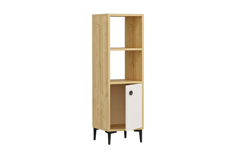 Highboard Alonea 39x35 cm - Blå / Natur / Hvit - Oppbevaring - Skap - Oppbevaringsskap