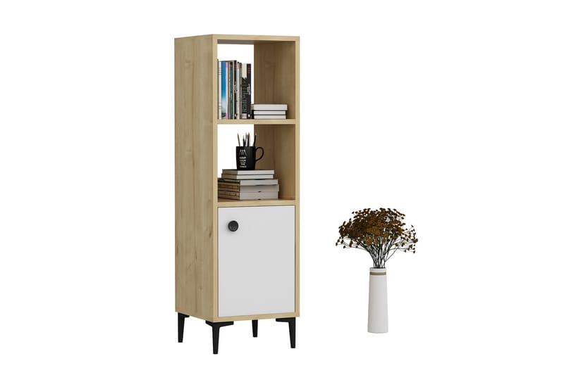 Highboard Alonea 39x35 cm - Blå / Natur / Hvit - Oppbevaring - Skap - Oppbevaringsskap