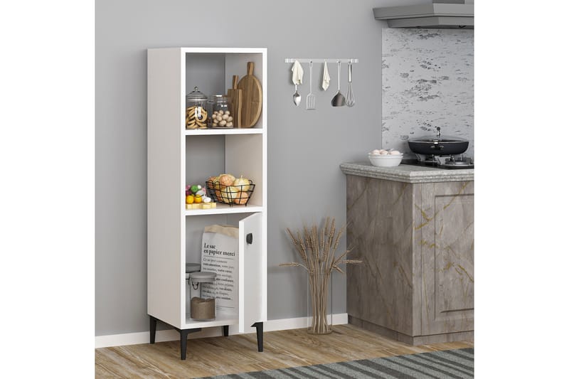 Highboard Alonea 39x35 cm - Hvit - Oppbevaring - Skap - Oppbevaringsskap