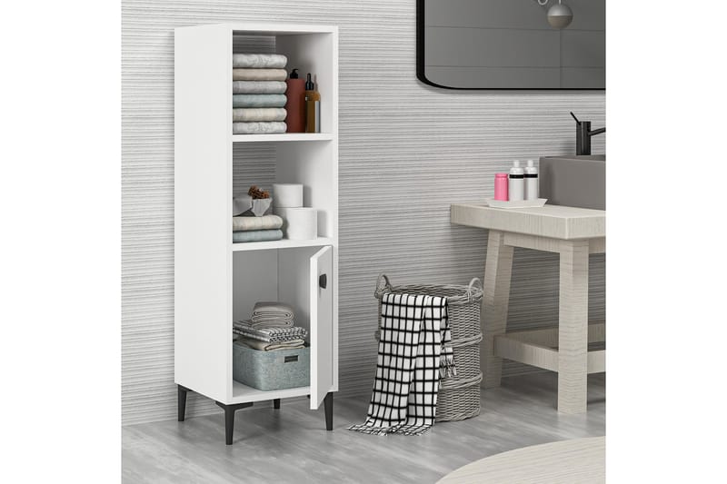 Highboard Alonea 39x35 cm - Hvit - Oppbevaring - Skap - Oppbevaringsskap