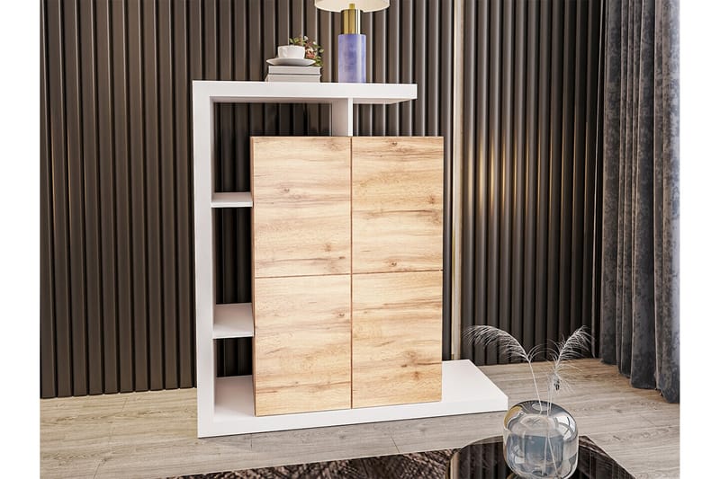 Highboard Carbost - Hvid - Oppbevaring - Skap - Oppbevaringsskap