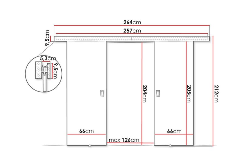 Highboard Clonmore - Brun - Oppbevaring - Skap - Oppbevaringsskap