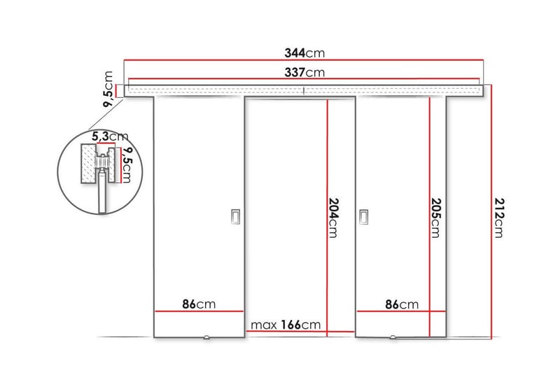 Highboard Clonmore - Brun - Oppbevaring - Skap - Oppbevaringsskap