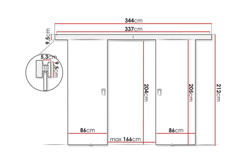 Highboard Clonmore - Brun - Oppbevaring - Skap - Oppbevaringsskap