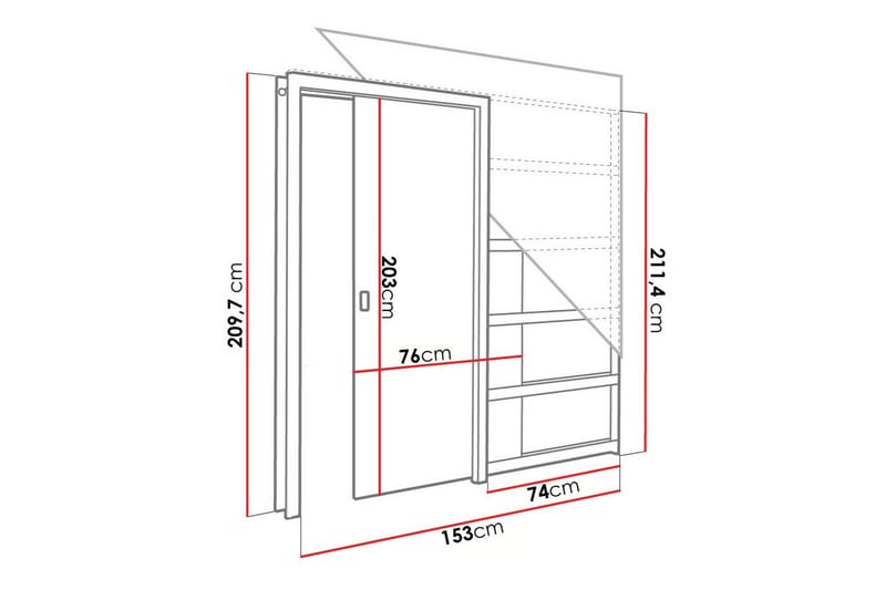 Highboard Clonmore - Brun - Oppbevaring - Skap - Oppbevaringsskap