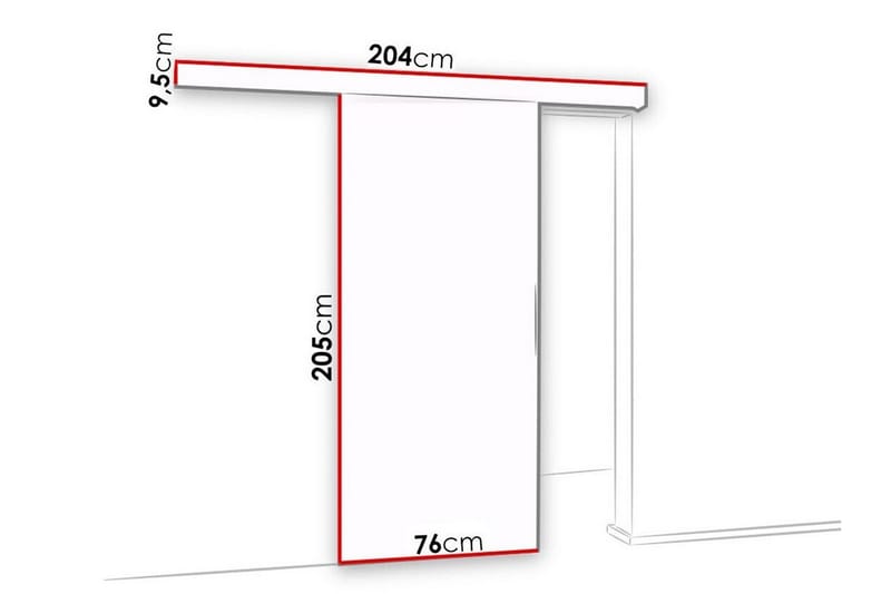 Highboard Clonmore - Hvid - Oppbevaring - Skap - Oppbevaringsskap