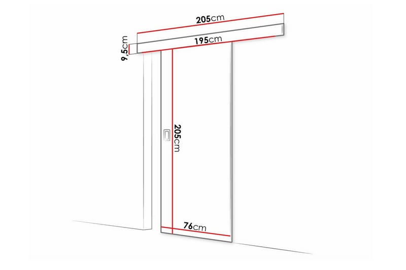 Highboard Clonmore - Hvid - Oppbevaring - Skap - Oppbevaringsskap