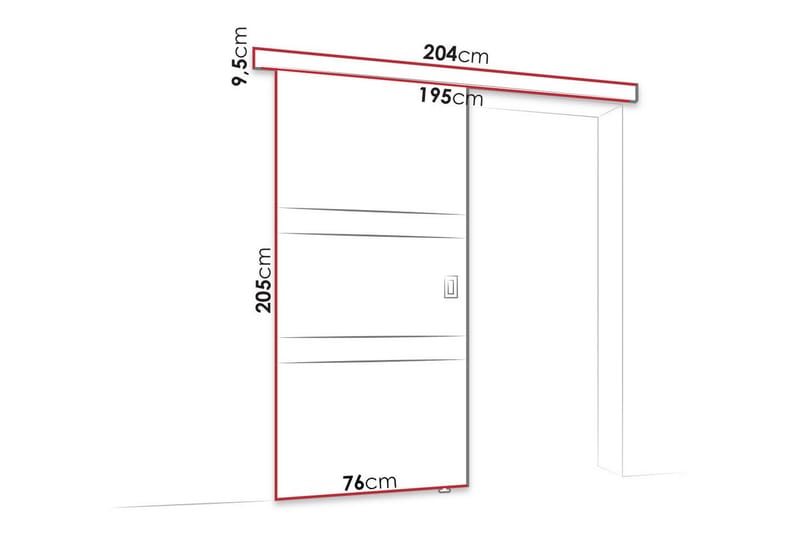 Highboard Clonmore - Hvid - Oppbevaring - Skap - Oppbevaringsskap