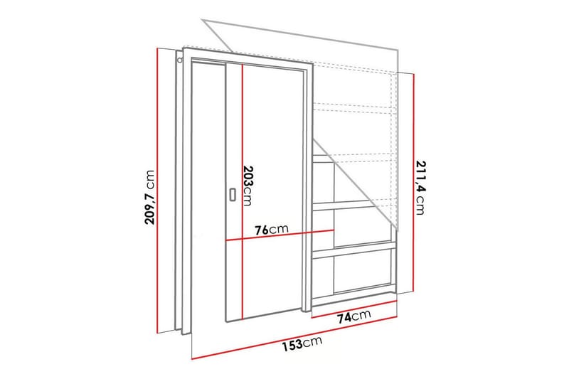 Highboard Clonmore - Mørkebrun - Oppbevaring - Skap - Oppbevaringsskap