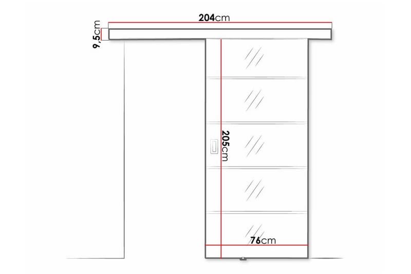 Highboard Clonmore - Svart - Oppbevaring - Skap - Oppbevaringsskap