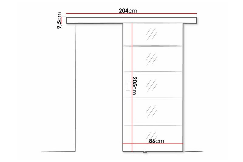 Highboard Clonmore - Svart - Oppbevaring - Skap - Oppbevaringsskap