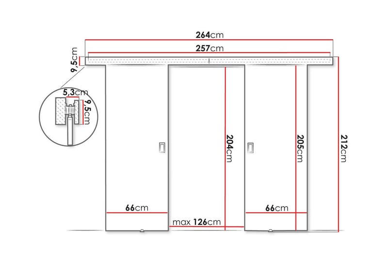 Highboard Clonmore - Svart - Oppbevaring - Skap - Oppbevaringsskap