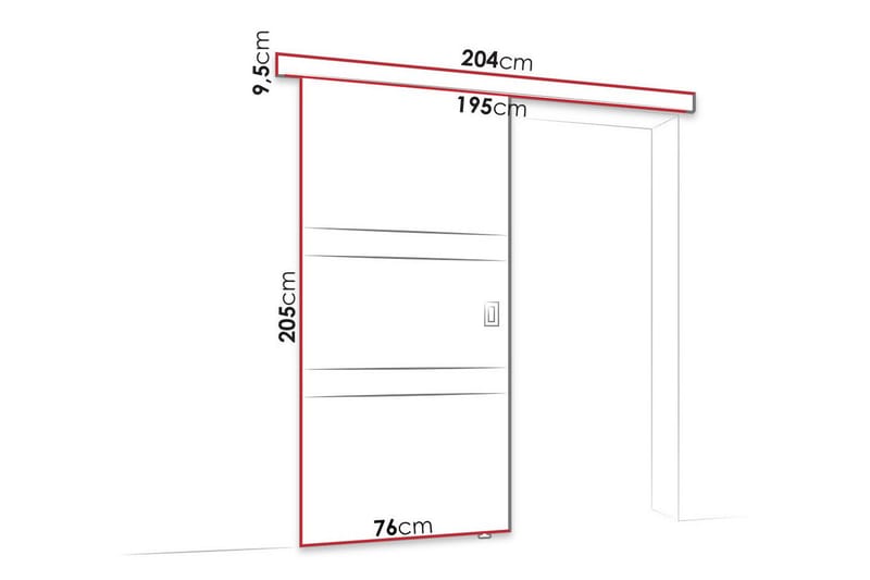 Highboard Clonmore - Svart - Oppbevaring - Skap - Oppbevaringsskap