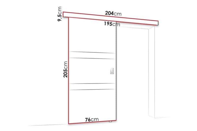 Highboard Clonmore - Svart - Oppbevaring - Skap - Oppbevaringsskap