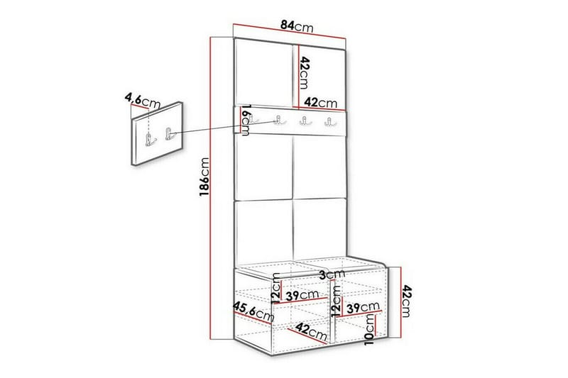 Highboard Dunvegan - Brun - Oppbevaring - Skap - Oppbevaringsskap