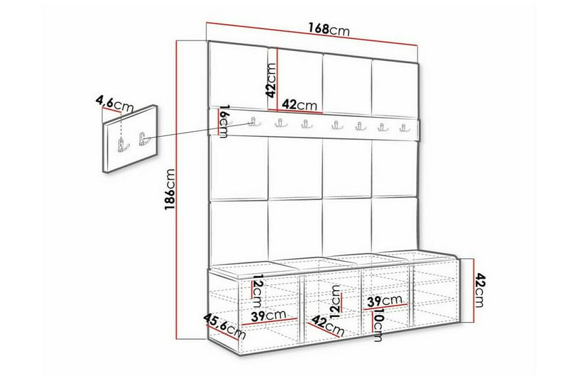 Highboard Dunvegan - Brun - Oppbevaring - Skap - Oppbevaringsskap