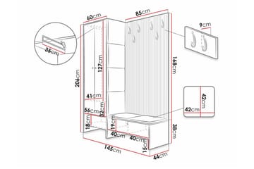 Highboard Dunvegan - Brun - Oppbevaring - Skap - Oppbevaringsskap