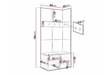 Highboard Dunvegan - Brun - Oppbevaring - Skap - Oppbevaringsskap