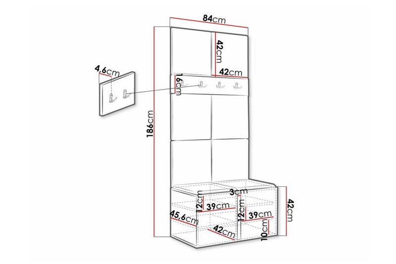 Highboard Dunvegan - Brun - Oppbevaring - Skap - Oppbevaringsskap