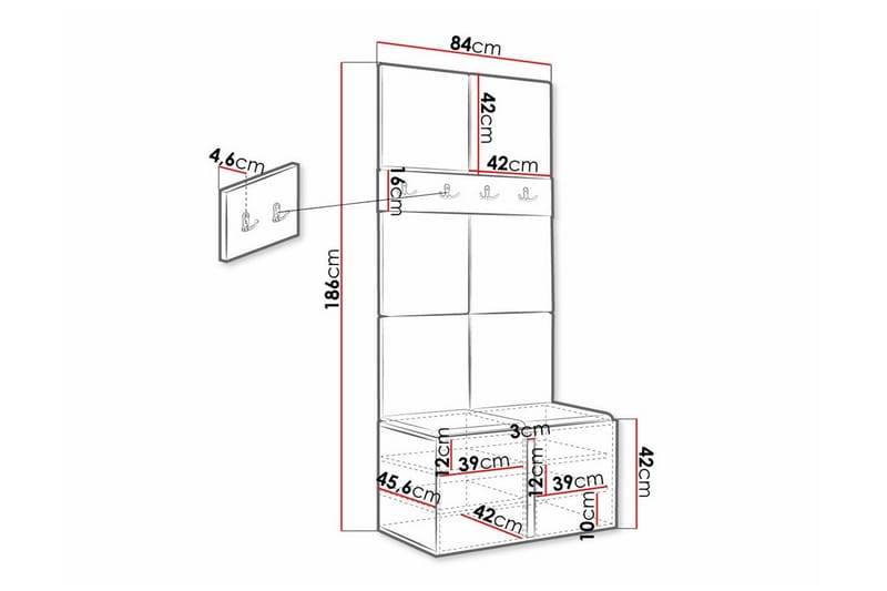 Highboard Dunvegan - Brun - Oppbevaring - Skap - Oppbevaringsskap