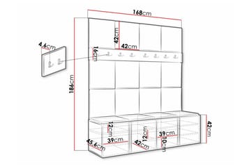 Highboard Dunvegan - Brun - Oppbevaring - Skap - Oppbevaringsskap