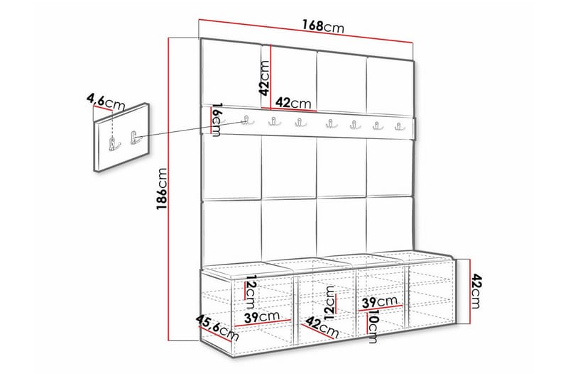 Highboard Dunvegan - Brun - Oppbevaring - Skap - Oppbevaringsskap