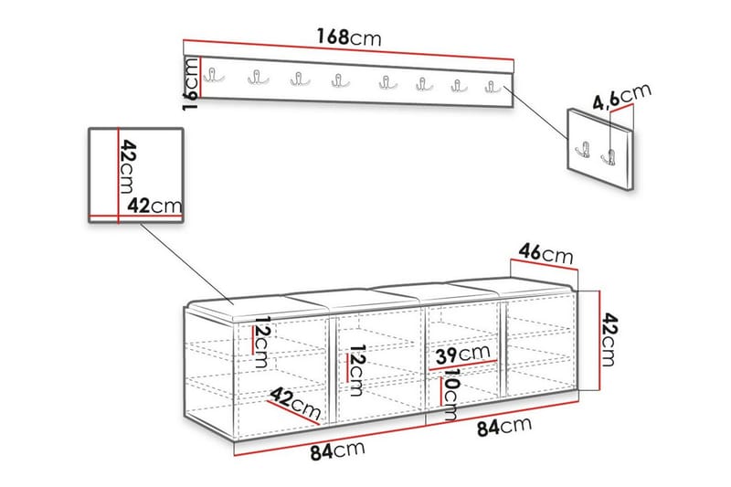 Highboard Dunvegan - Brun - Oppbevaring - Skap - Oppbevaringsskap