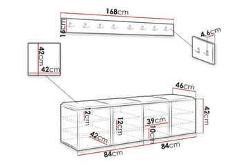 Highboard Dunvegan - Brun - Oppbevaring - Skap - Oppbevaringsskap