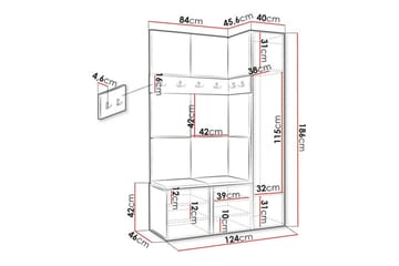 Highboard Dunvegan - Brun - Oppbevaring - Skap - Oppbevaringsskap