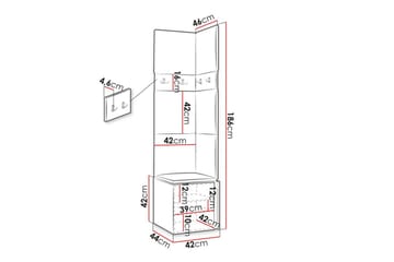 Highboard Dunvegan - Brun - Oppbevaring - Skap - Oppbevaringsskap