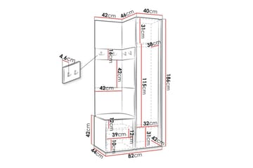 Highboard Dunvegan - Brun - Oppbevaring - Skap - Oppbevaringsskap