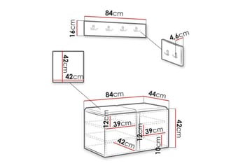 Highboard Dunvegan - Hvid - Oppbevaring - Skap - Oppbevaringsskap